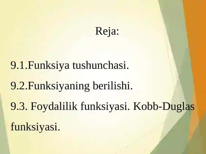 BIR VA KО‘P О‘ZGARUVCHILI FUNKSIYALAR VA ULARNING IQTISODIY JARAYONLARDAGI О‘RNI. 2