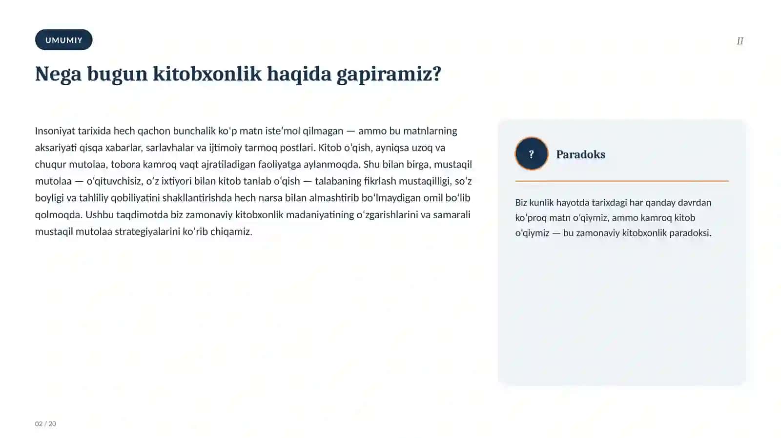 Zamonaviy kitobxonlik madaniyati va mustaqil mutolaa strategiyalari 2