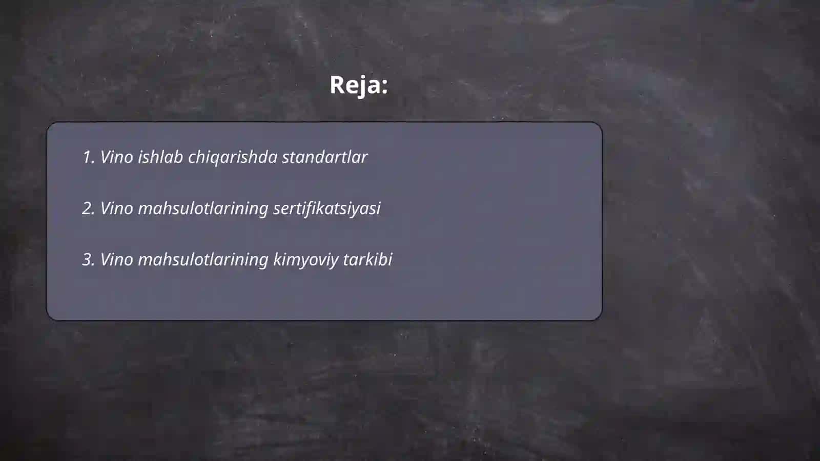 Vino mahsulotlarining sifati va xafsizligi 2