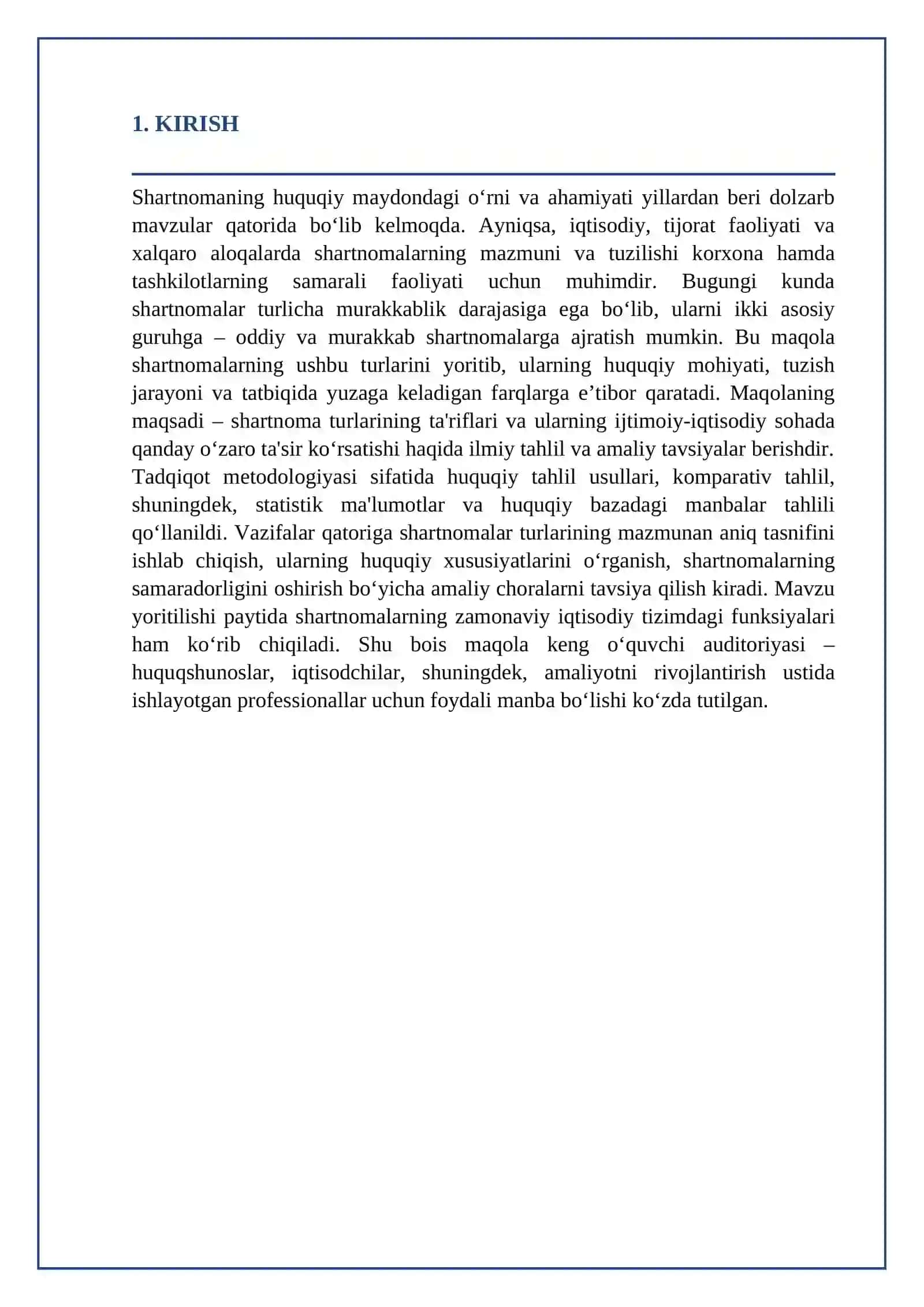 Shartnomalarning turlari: oddiy va murakkab shartnomalar xususiyatlari 2