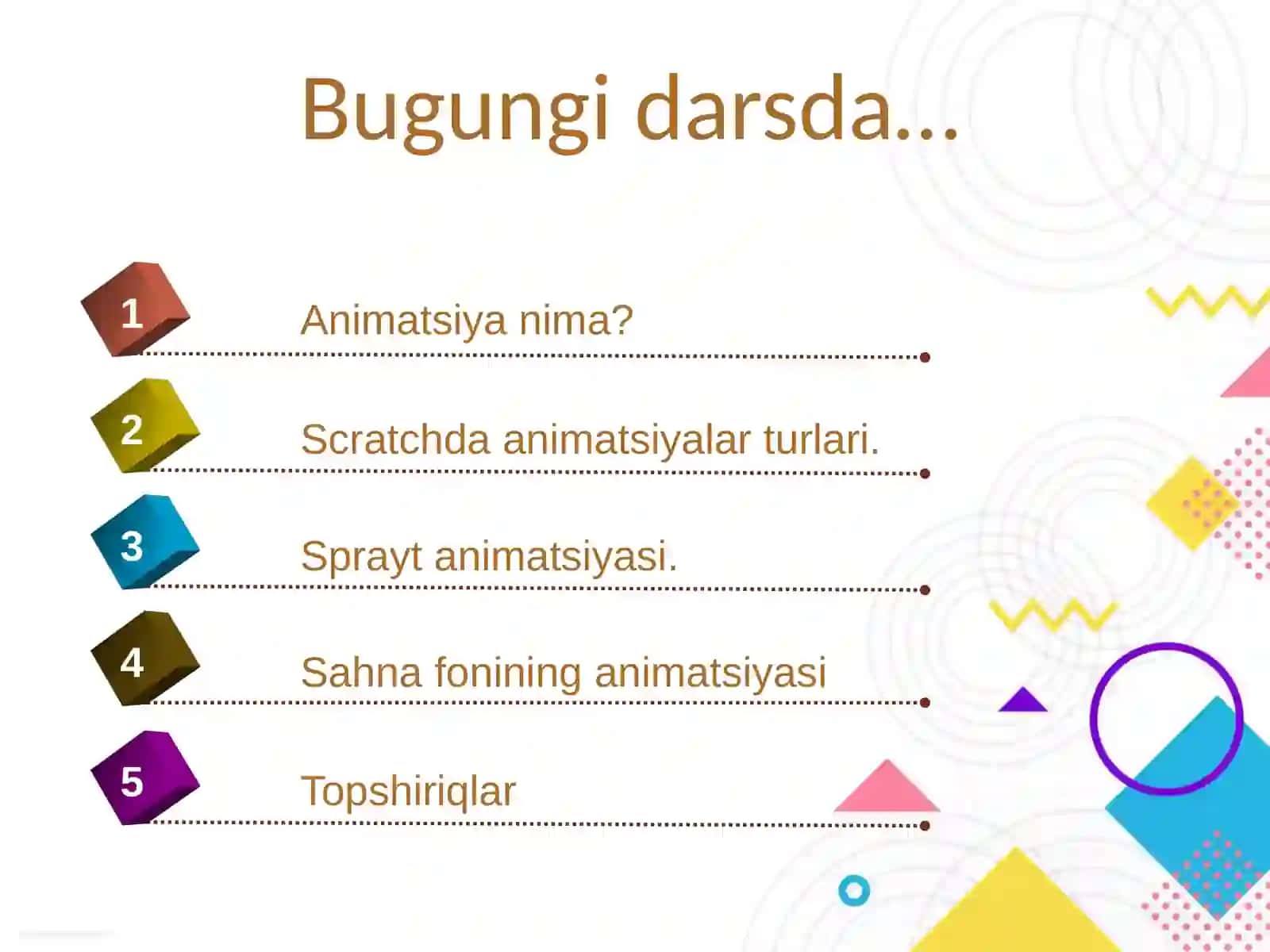 6-dars Murakkab animatsiyalarni yaratish 2