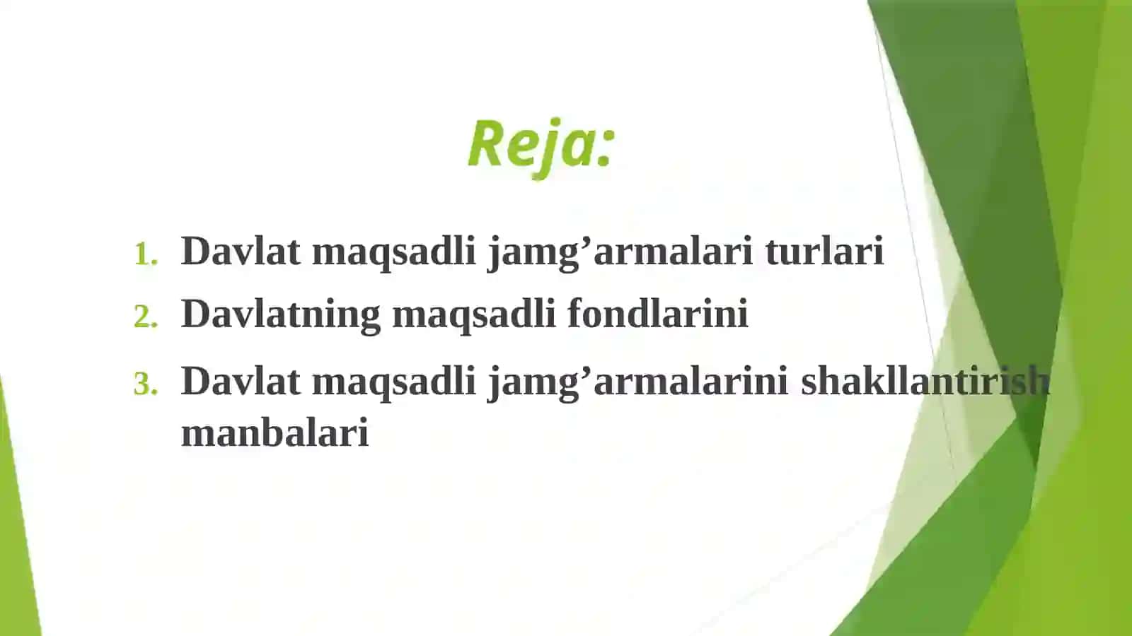 Davlat maqsadli jamg’armalari 2