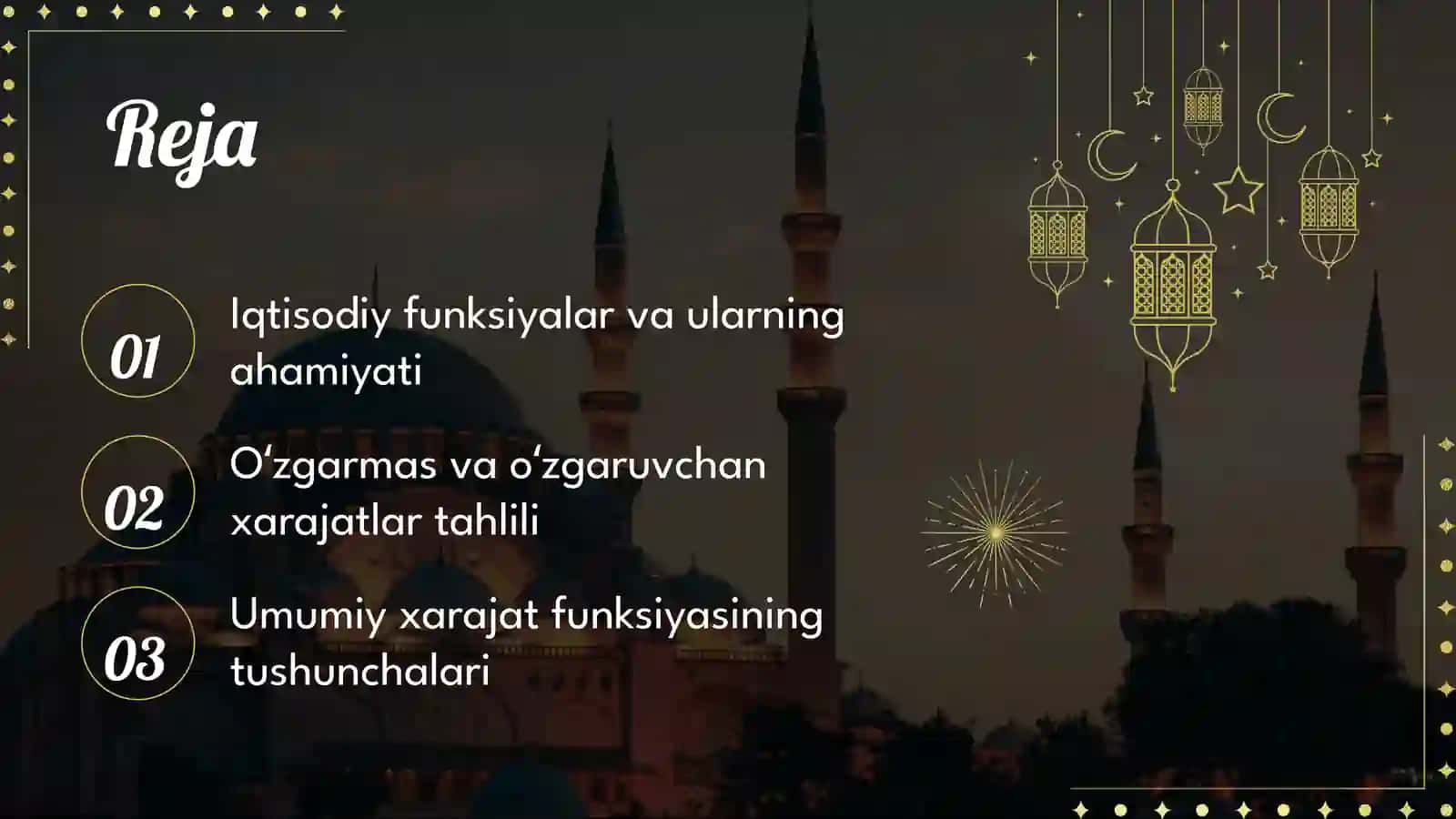 Iqtisodiy funksiyalar va ularning ahamiyati 2