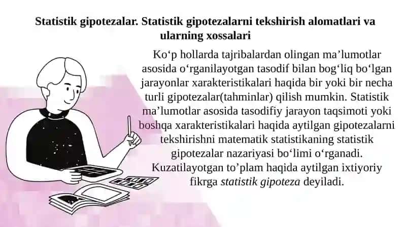 Statistik gipotezalar va ularning tasnifi 2