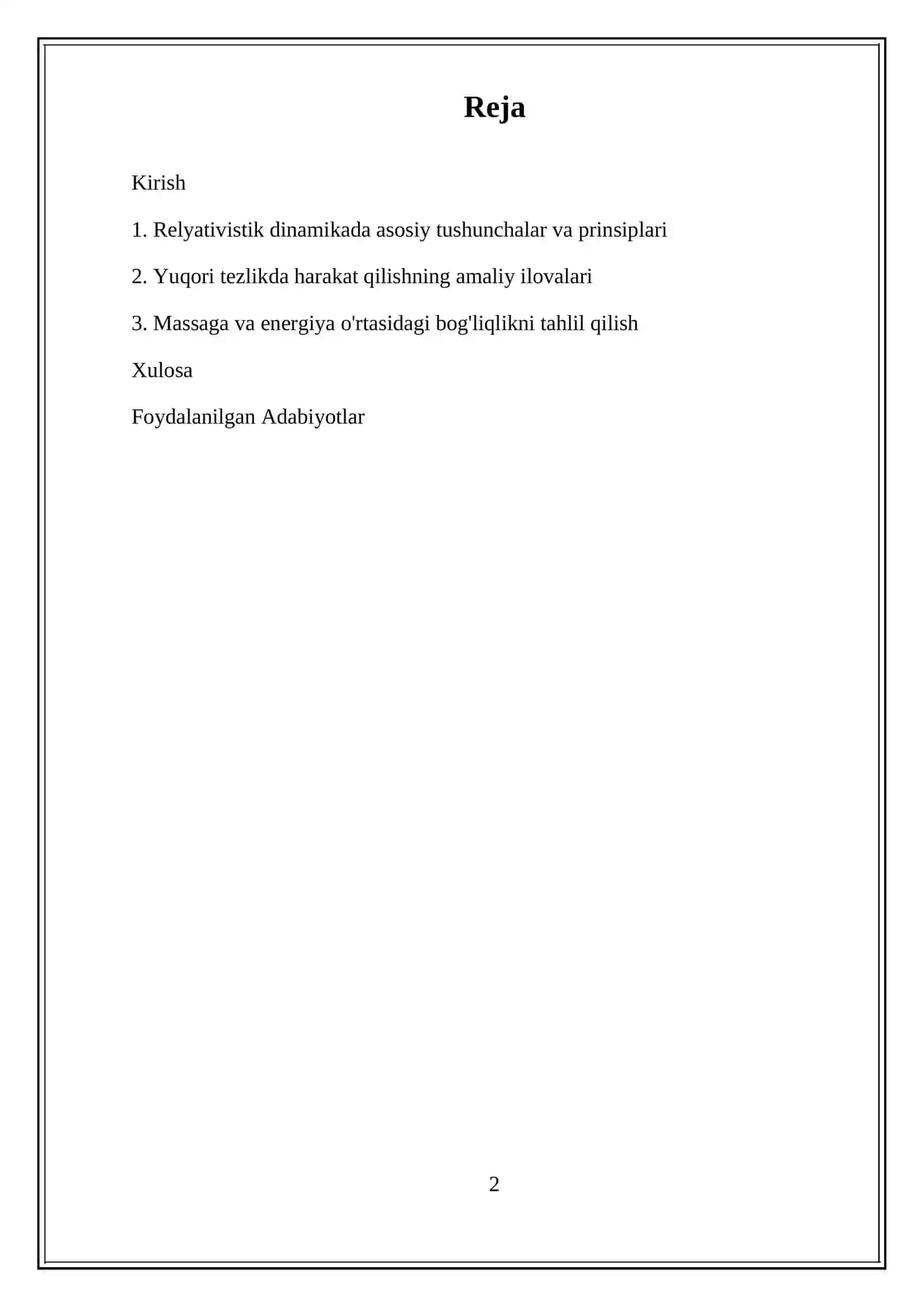 Relyativistik dinamika 2