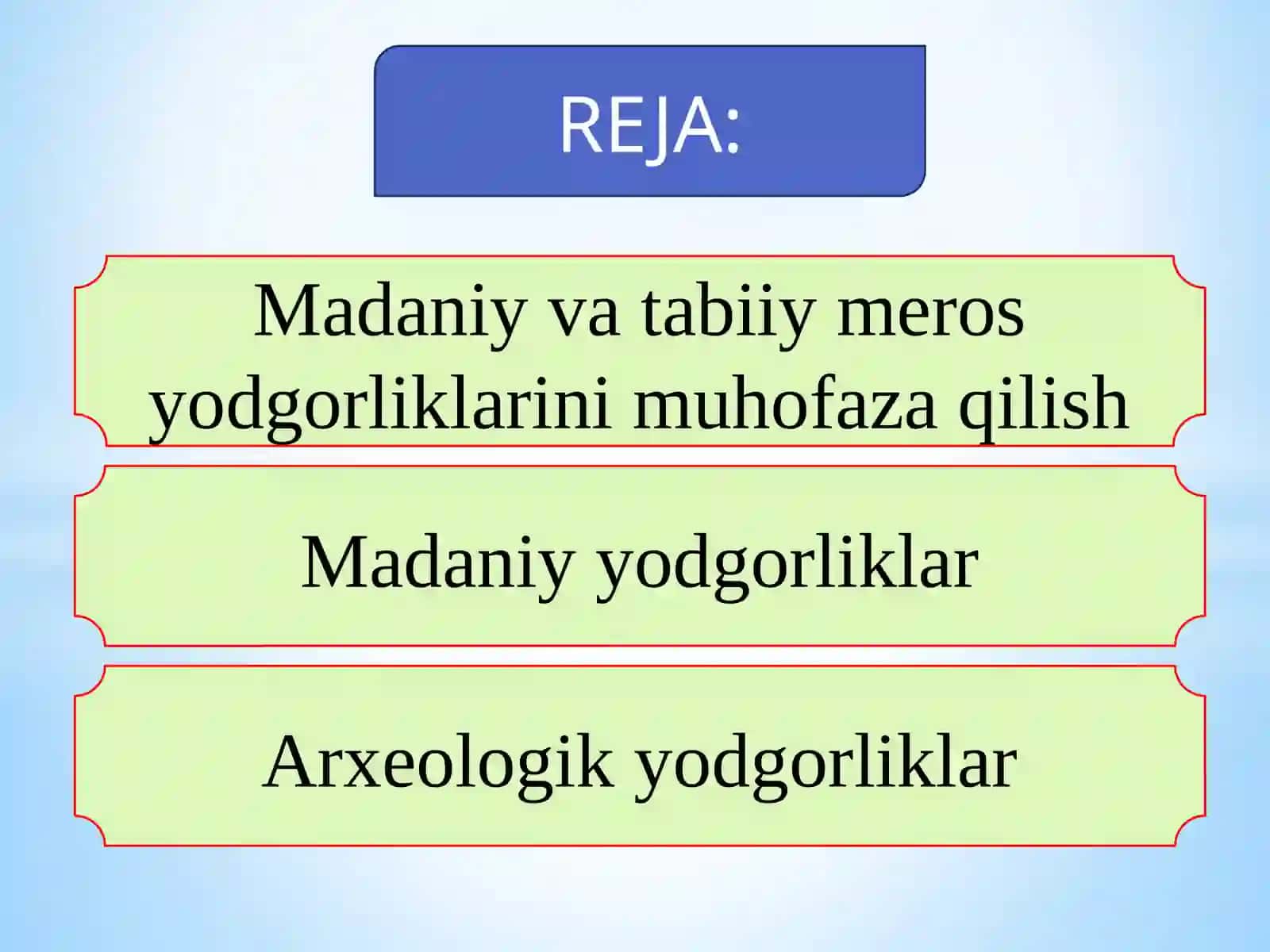 Tarixiy va madaniy qorilgan joylar muhofazasi 2