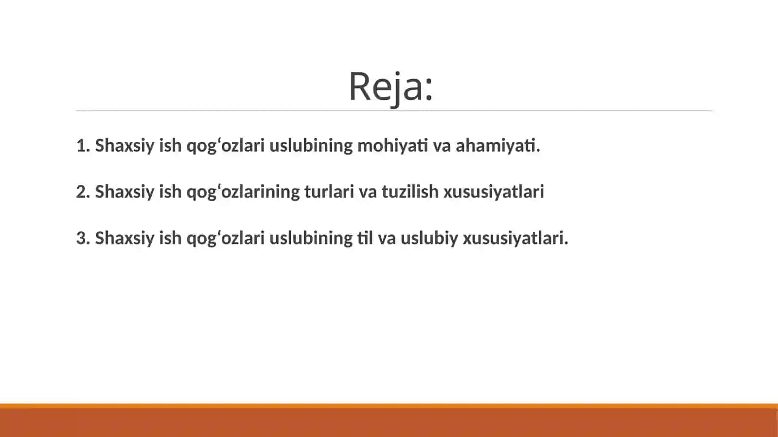 Shaxsiy ish qog'ozlari uslubi 2