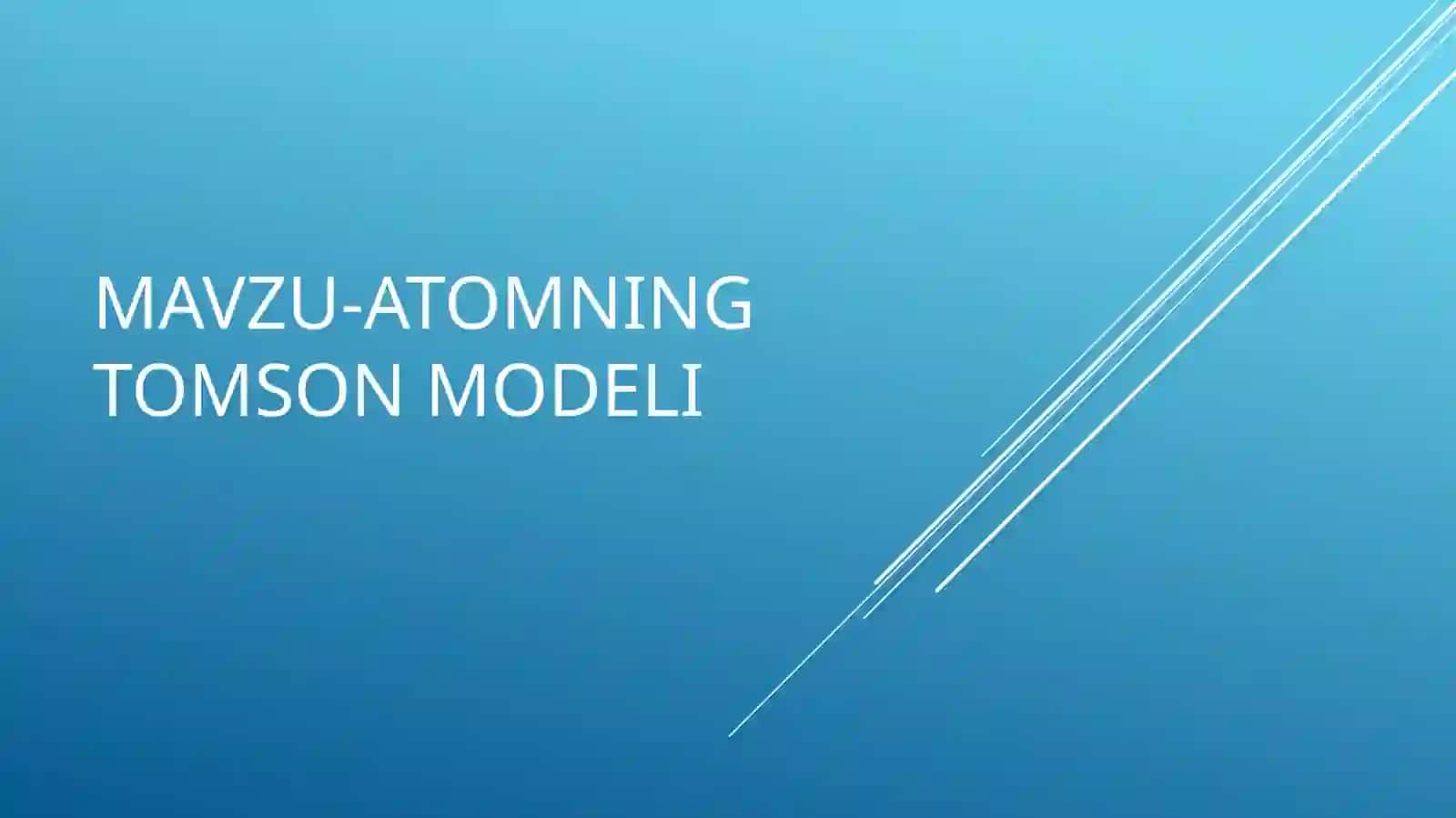 Tomson modeli 2