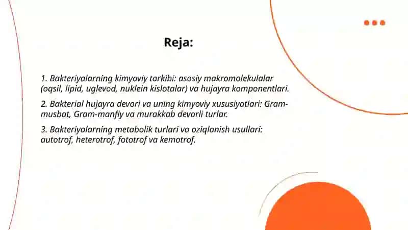 Bakteriyalarning fiziologiyasi 2