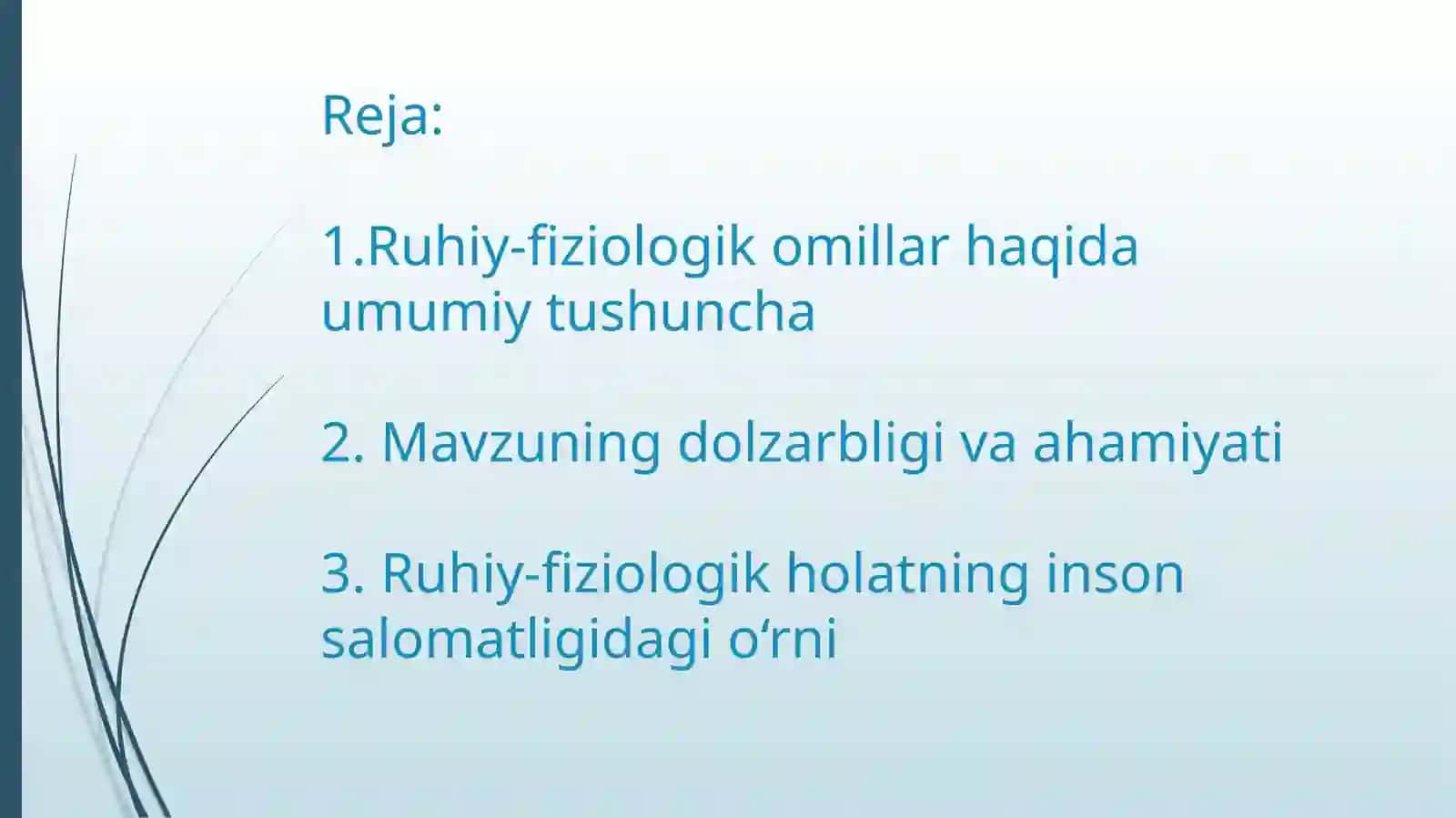 Ruhiy va jismoniy salomatlik 2