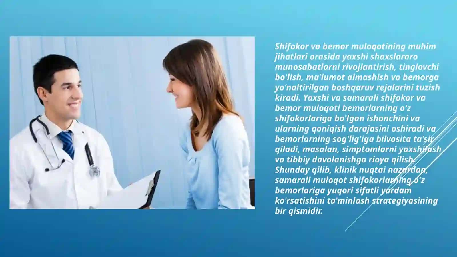 Bemorlar bilan muloqot usullari 2