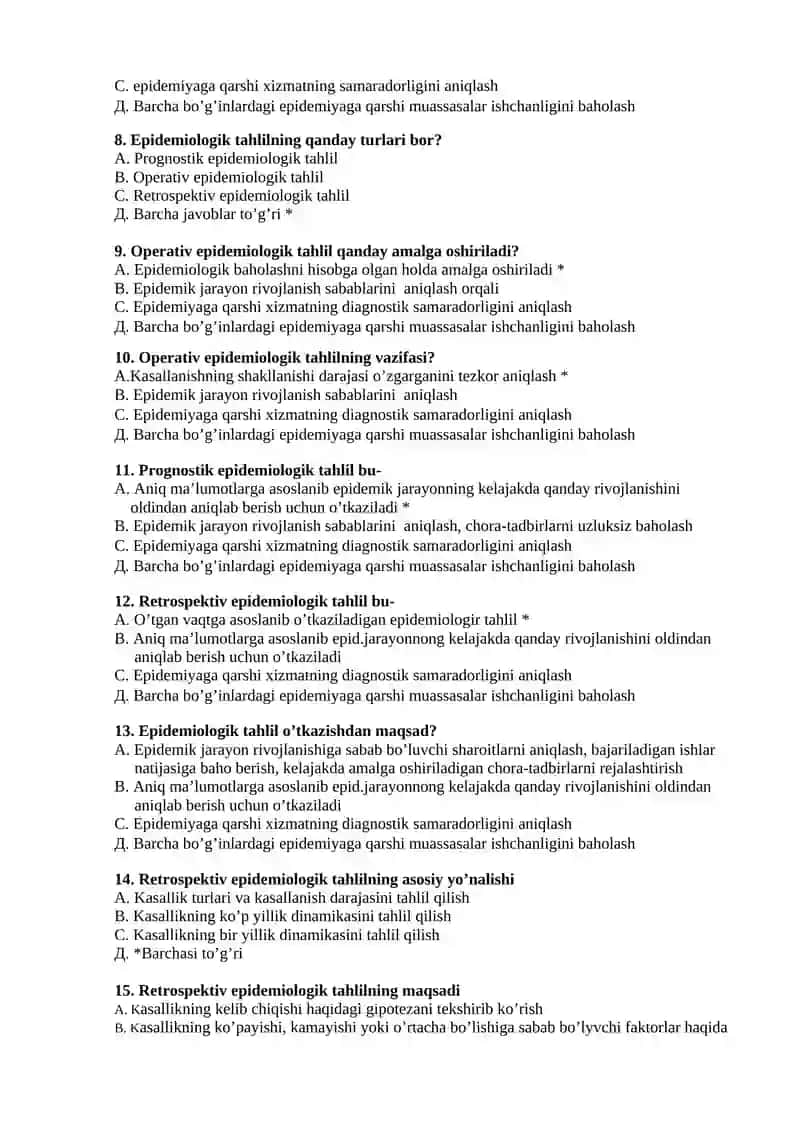 №3 Epidemiologik nazorat tushunchasining ta’rifi. RET ta’rifi. Operativ epidemiologik nazorat. OET o‘tkazish tartibi 2