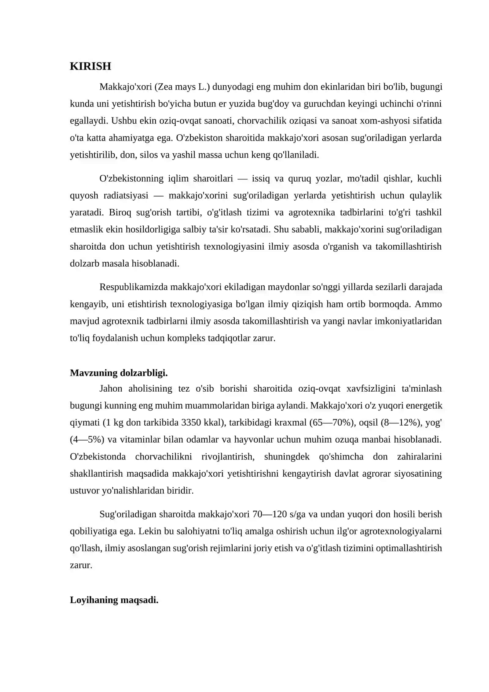Makkajo'xori yetishtirish 2