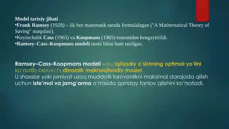 Ramsey modeli 2