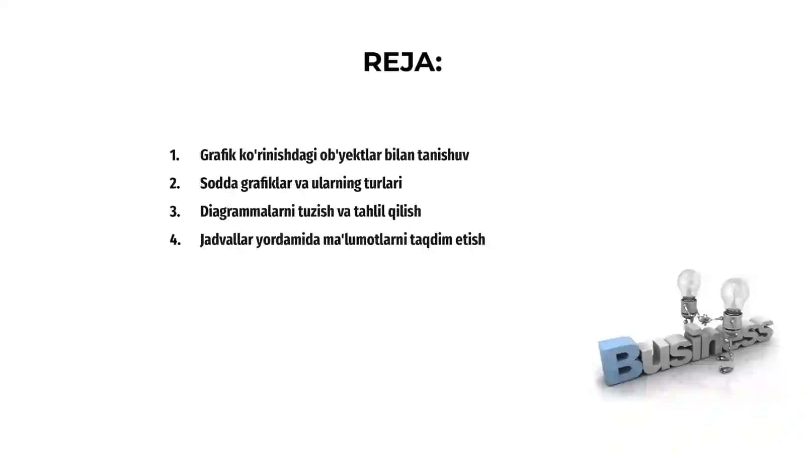 Grafik ko'rinishdagi ob'yektlar ustida ishlash 2