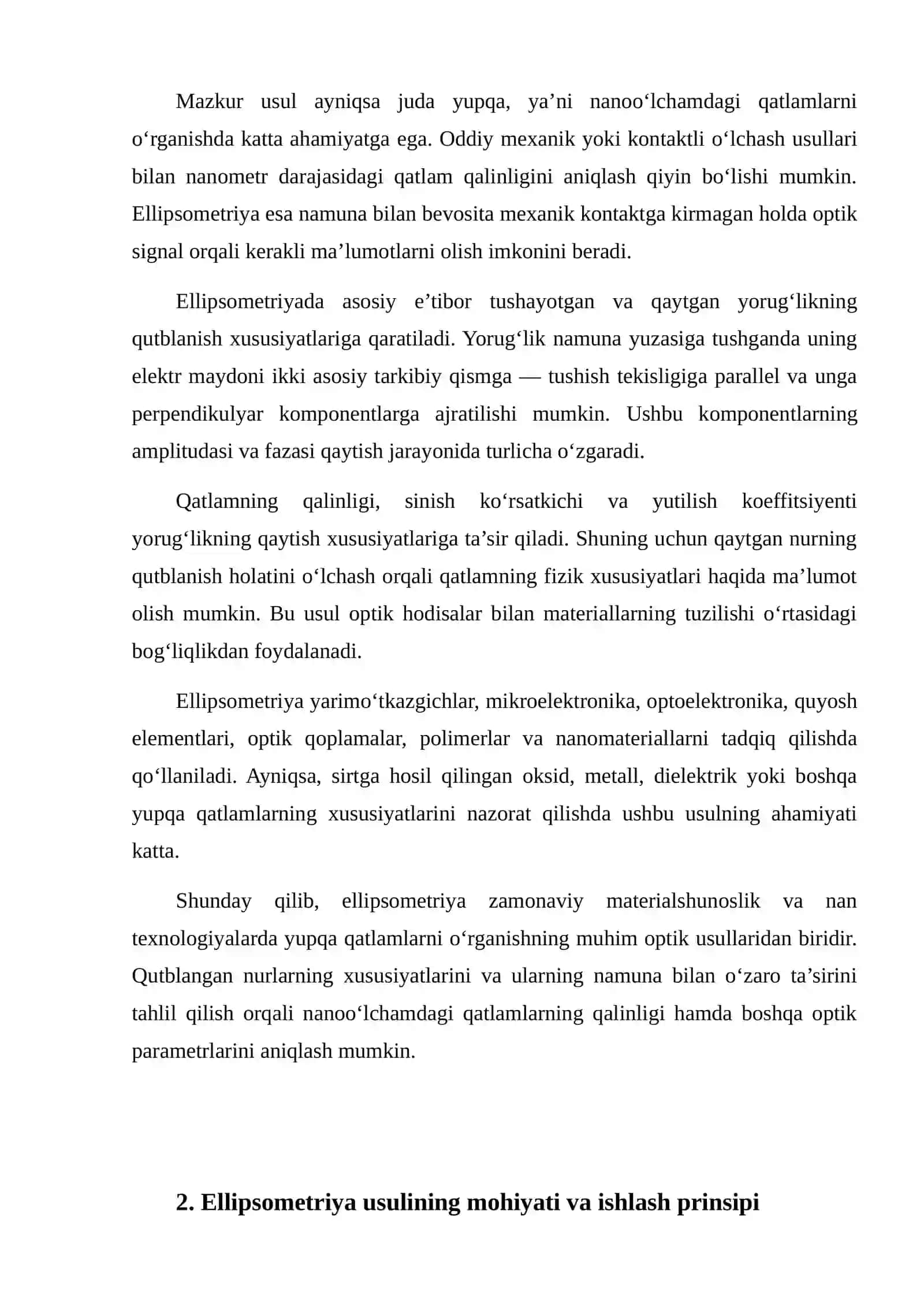 Ellipsometriya usuli 2