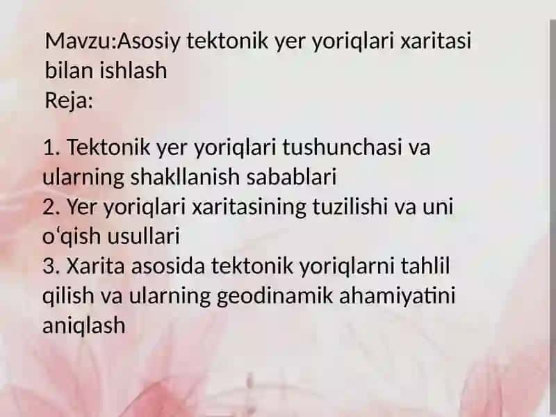 Tektonik Yer Yoriqlari 2