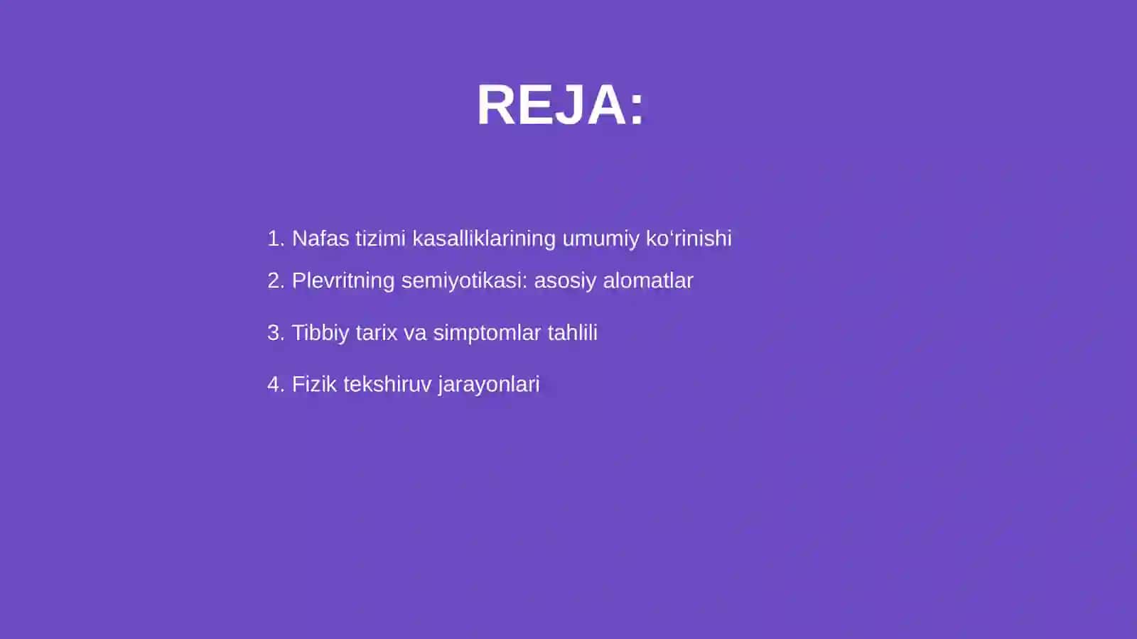Bolalarda nafas tizimi kasalliklarini semiotikasi: Plevrit 2