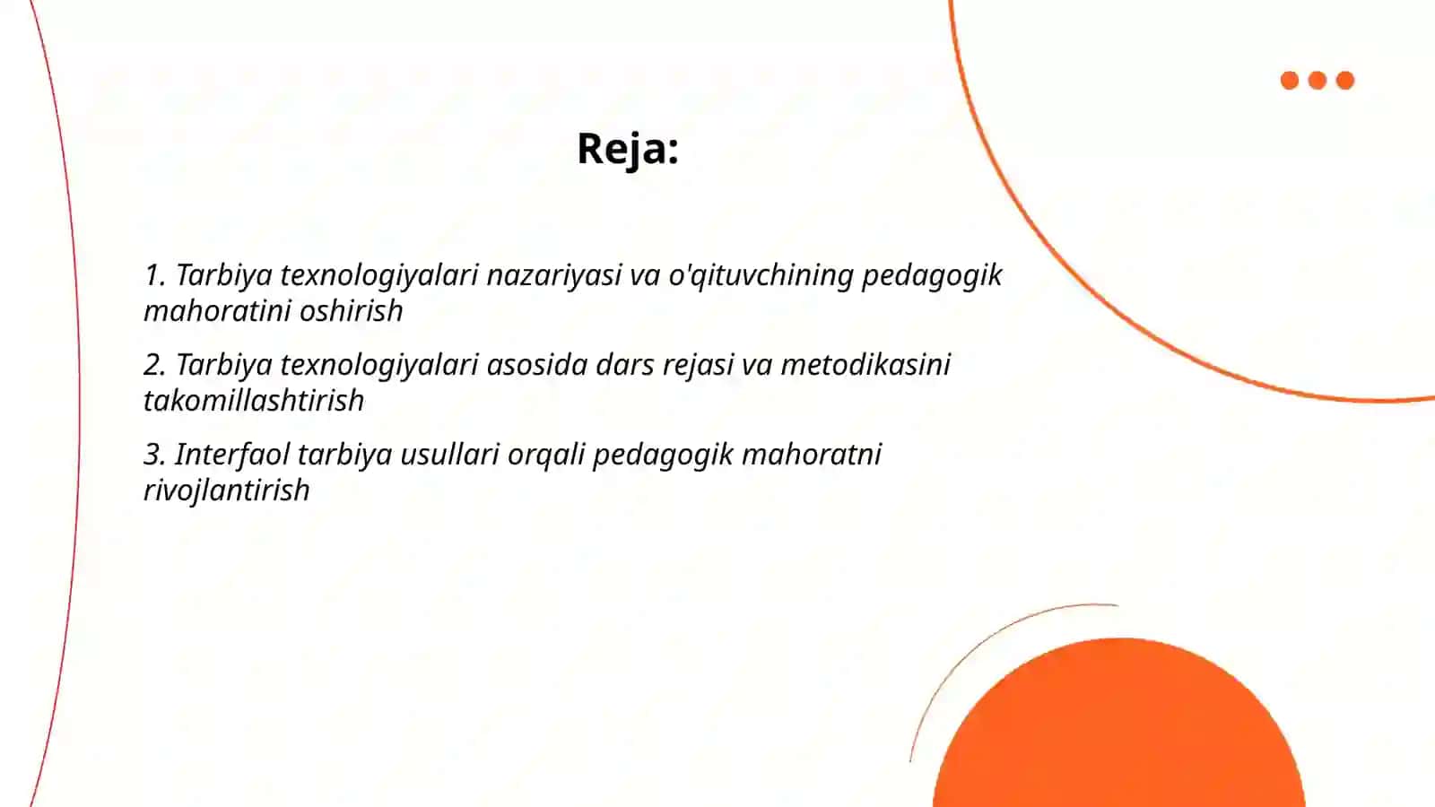 Tarbiya texnologiyalari asosida pedagogik mahoratni oshirish 2