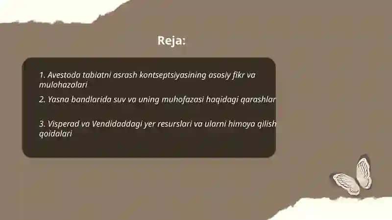 Avestoda tabiatni asrash haqidagi fikr va mulohazalar 2