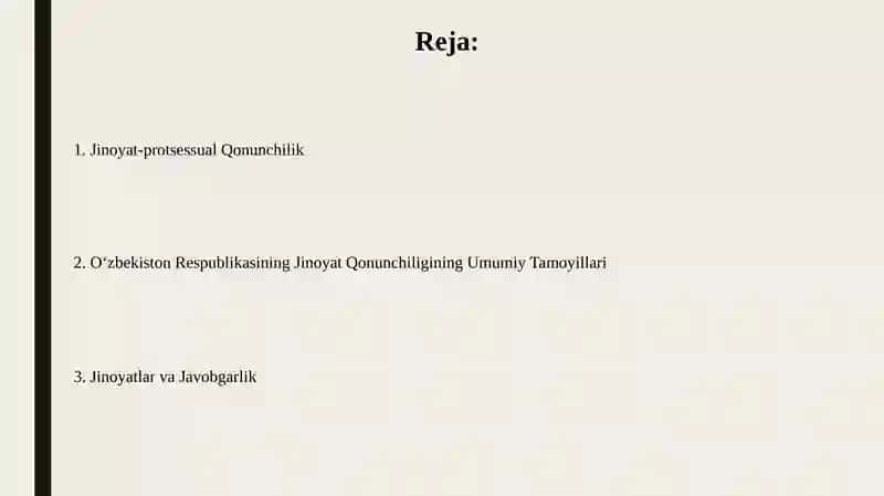 Jinoyat-protsessual Qonunchilik 2