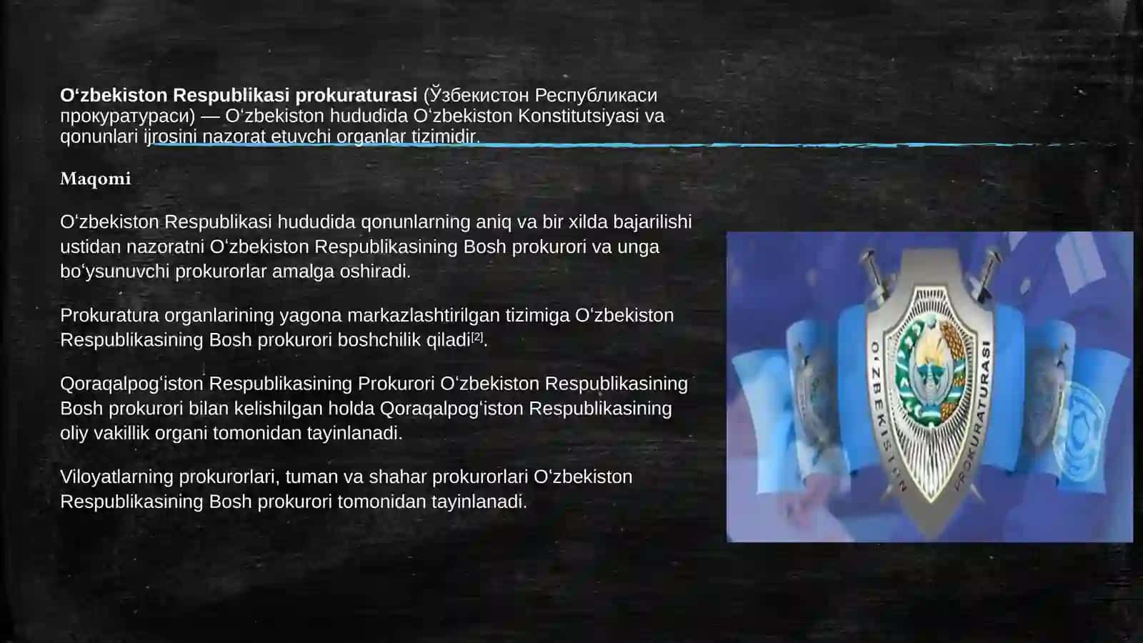 Oʻzbekiston Respublikasi prokuratura organlari 2