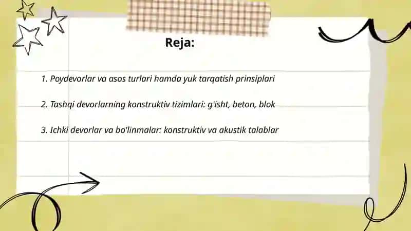 Turar-joy binolarining asosiy elementlari 2