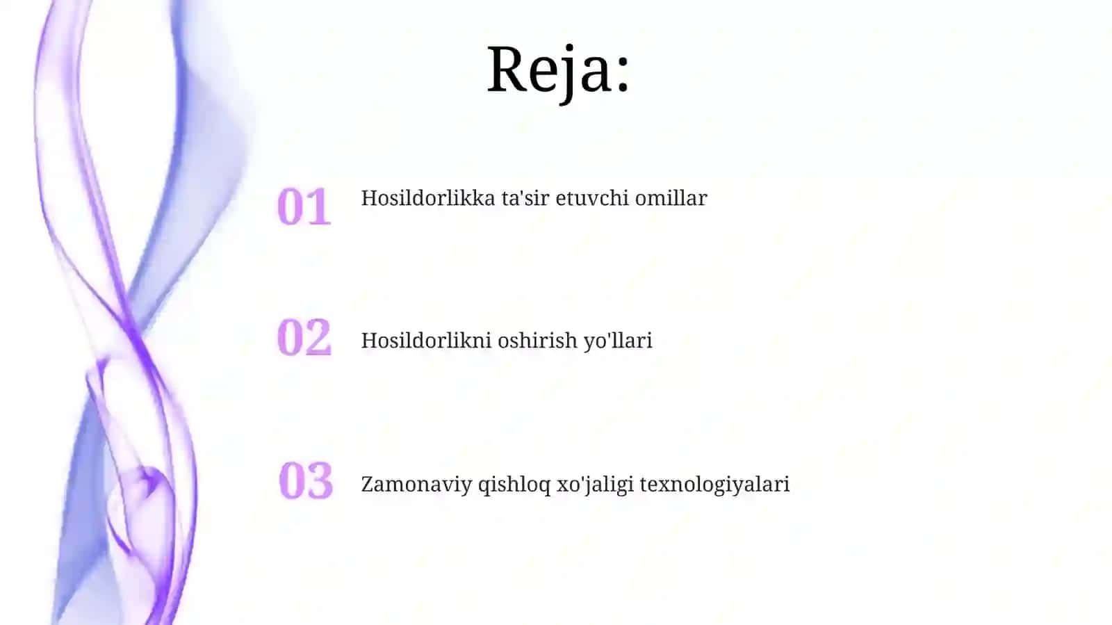 Zamonaviy qishloq xo'jaligi texnologiyalari 2