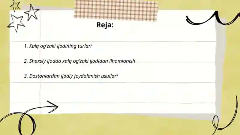 Xalq ogʻzaki ijodining turlari 2