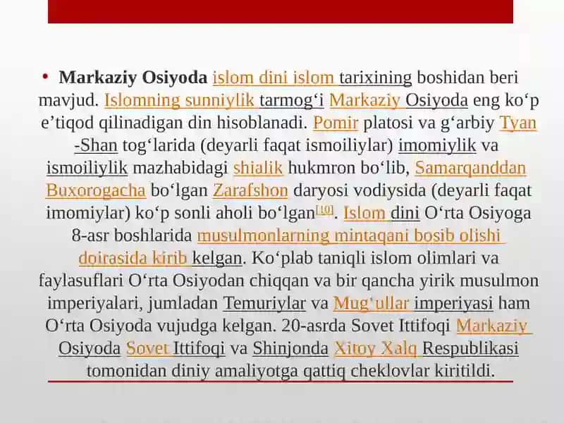 Markaziy Osiyo allomalarining Islom ilmlariga qo’shgan hissasi va ularning ahamiyati 2
