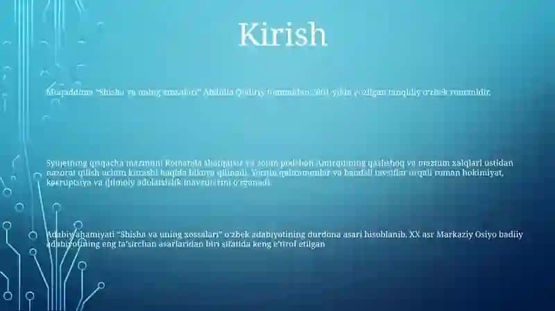Shisha Va Uning Xossalari 2
