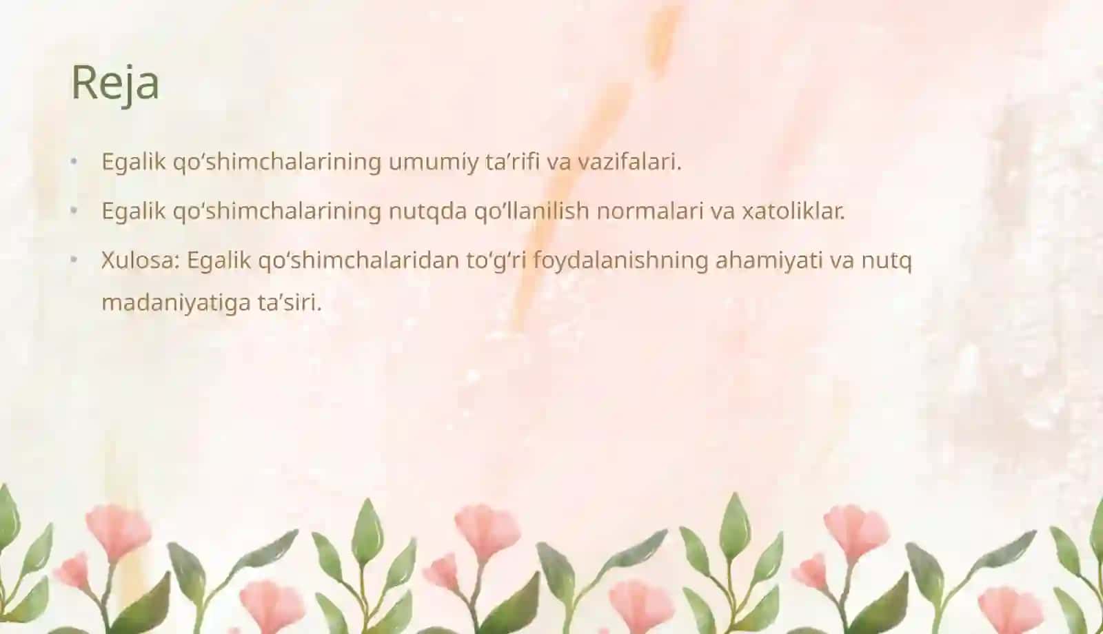 Egalik qoʻshimchalaridan foydalanish normalari 2