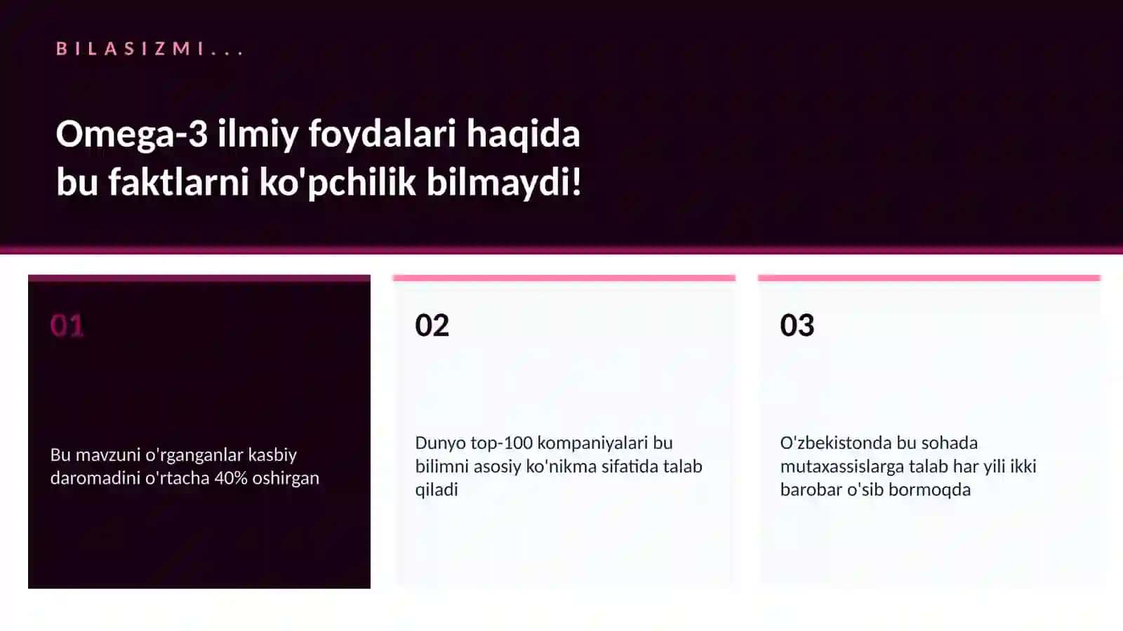Omega-3 ilmiy foydalari 2