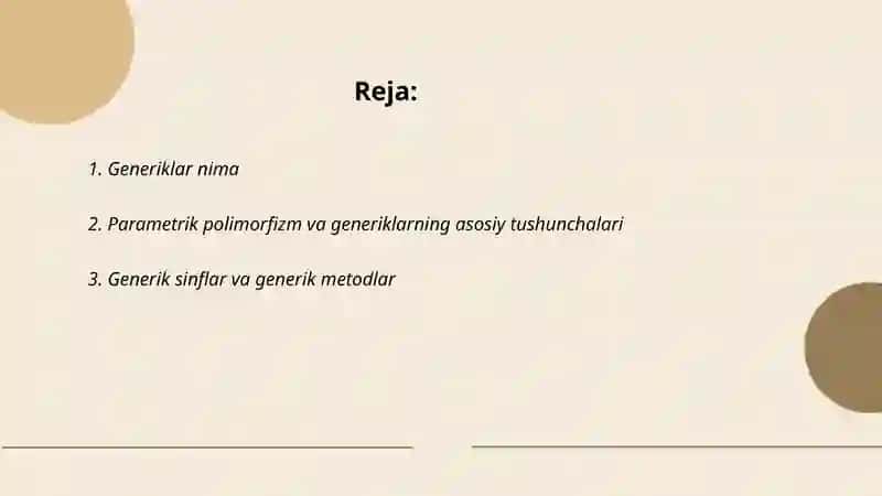 Generiklar (Generics) 2