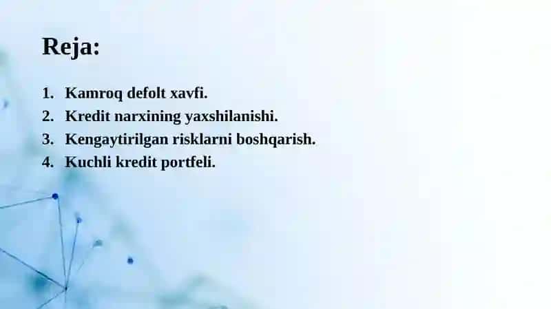 Kreditga Layoqatlilikni Aniqlashning Bank Riskidagi Kamaytirish Oʻrni 2