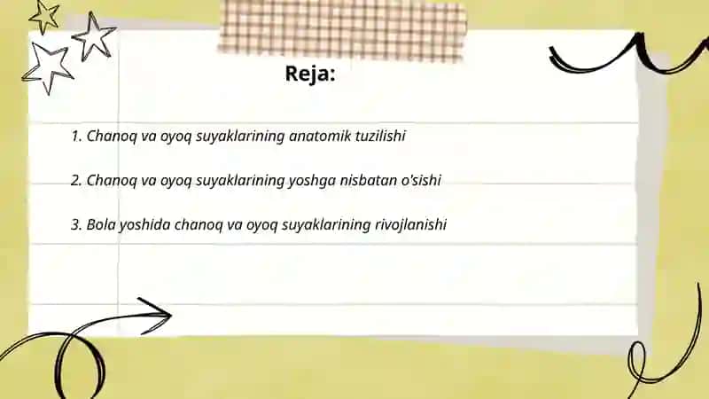 Chanoq va oyoq suyaklari 2