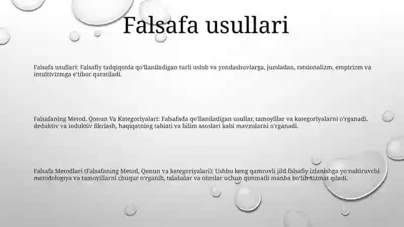 Falsafaning Metod, Qonun Va Kategoriyalari 2