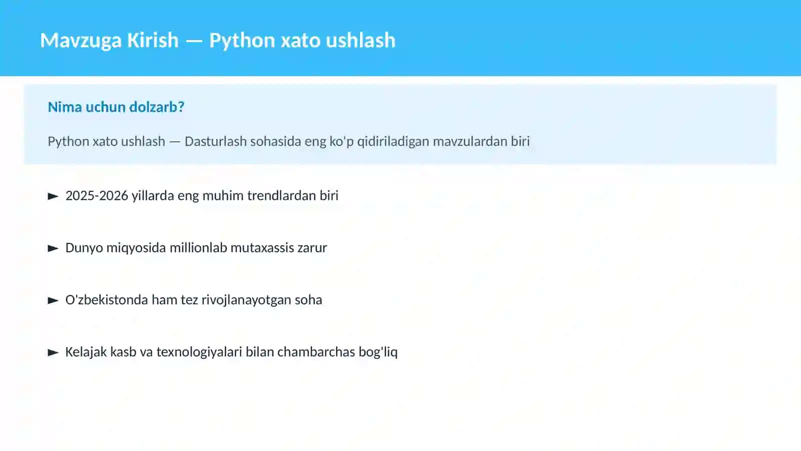 PYTHON DASTURLASH 2