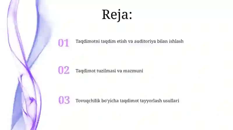 Tovuqchilik bo'yicha taqdimot tayyorlash usullari 2