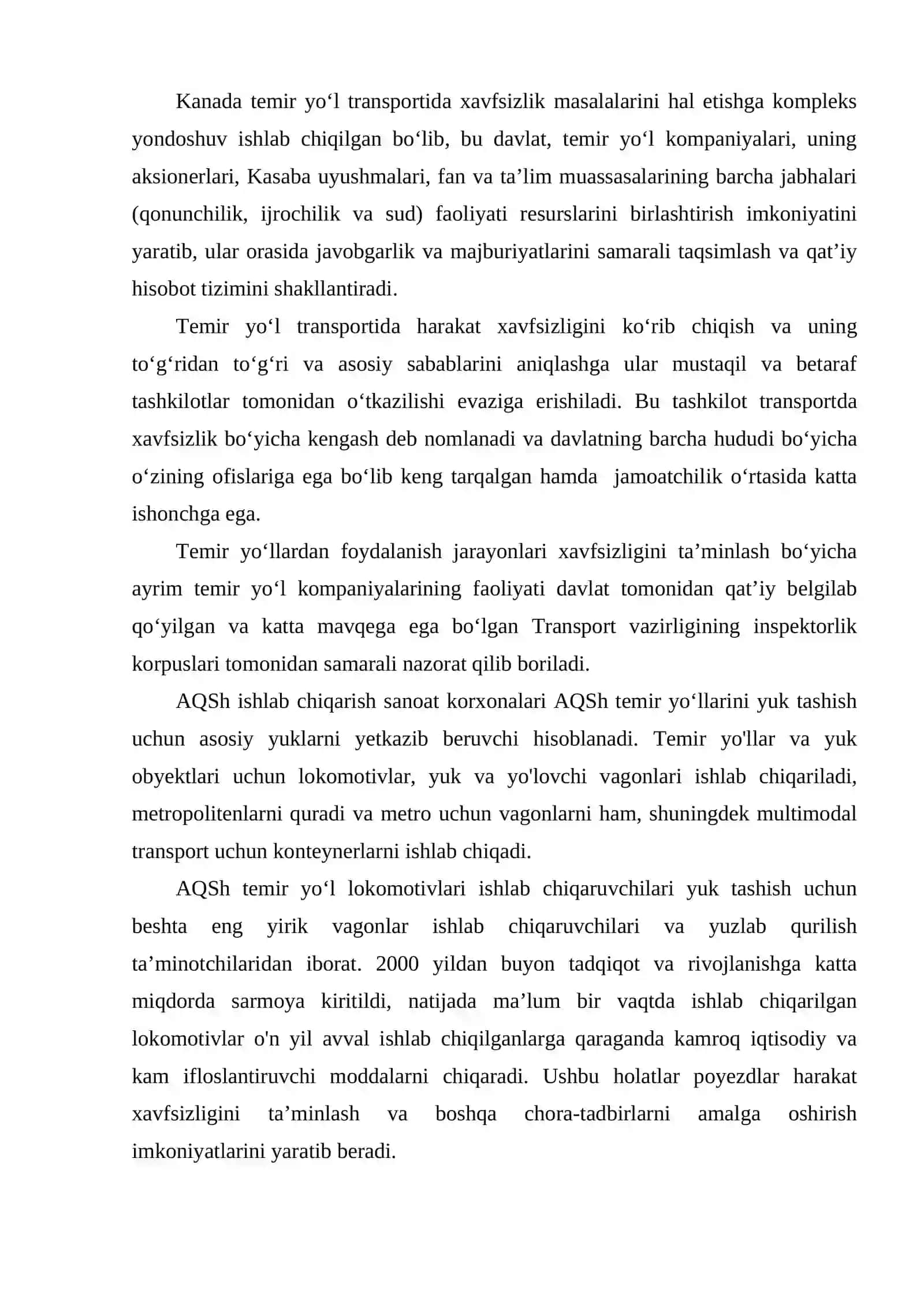 Yevropa davlatlari temir yo‘llarida poyezdlar harakat xavfsizligini ta’minlashda asosiy me’yoriy hujjatlar 2