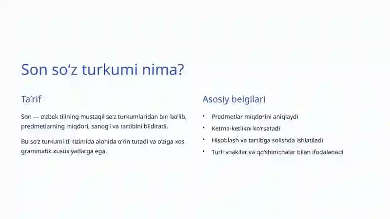 Son soʻz turkumi 2