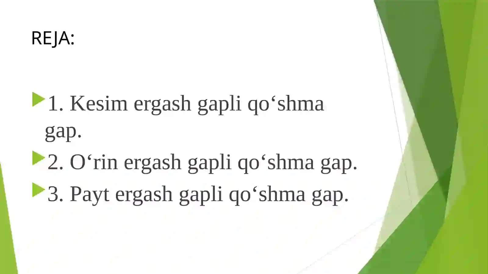 Kesim,oʻrin,paytergashgapliqoʻshmagaplar 2