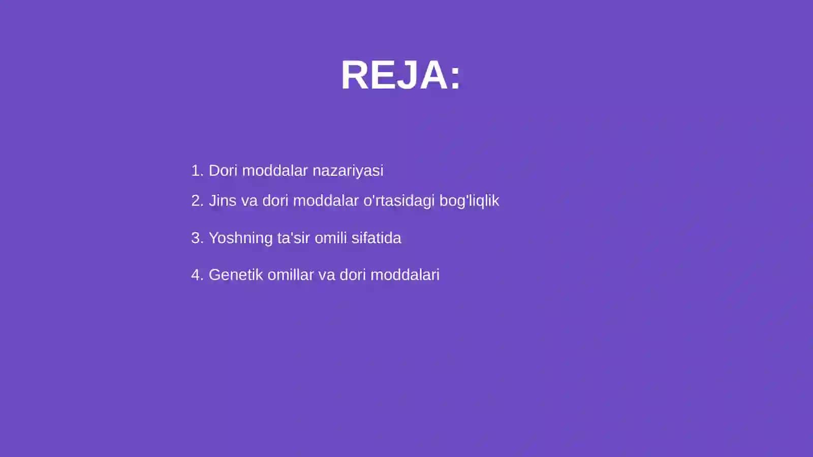 Dori moddalar ta'siriga jins, yoshning, genetik omillarning ahamiyati 2