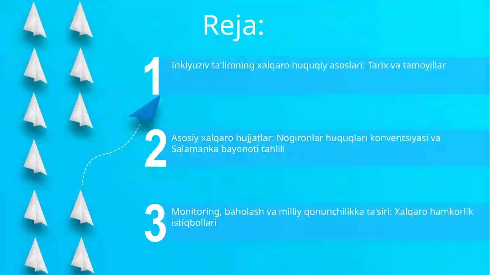 Inklyuziv ta'limning xalqaro huquqiy asoslari 2
