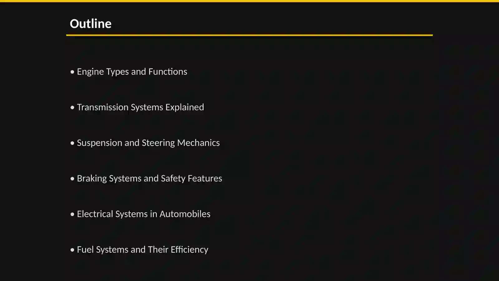 Components of automobile 2