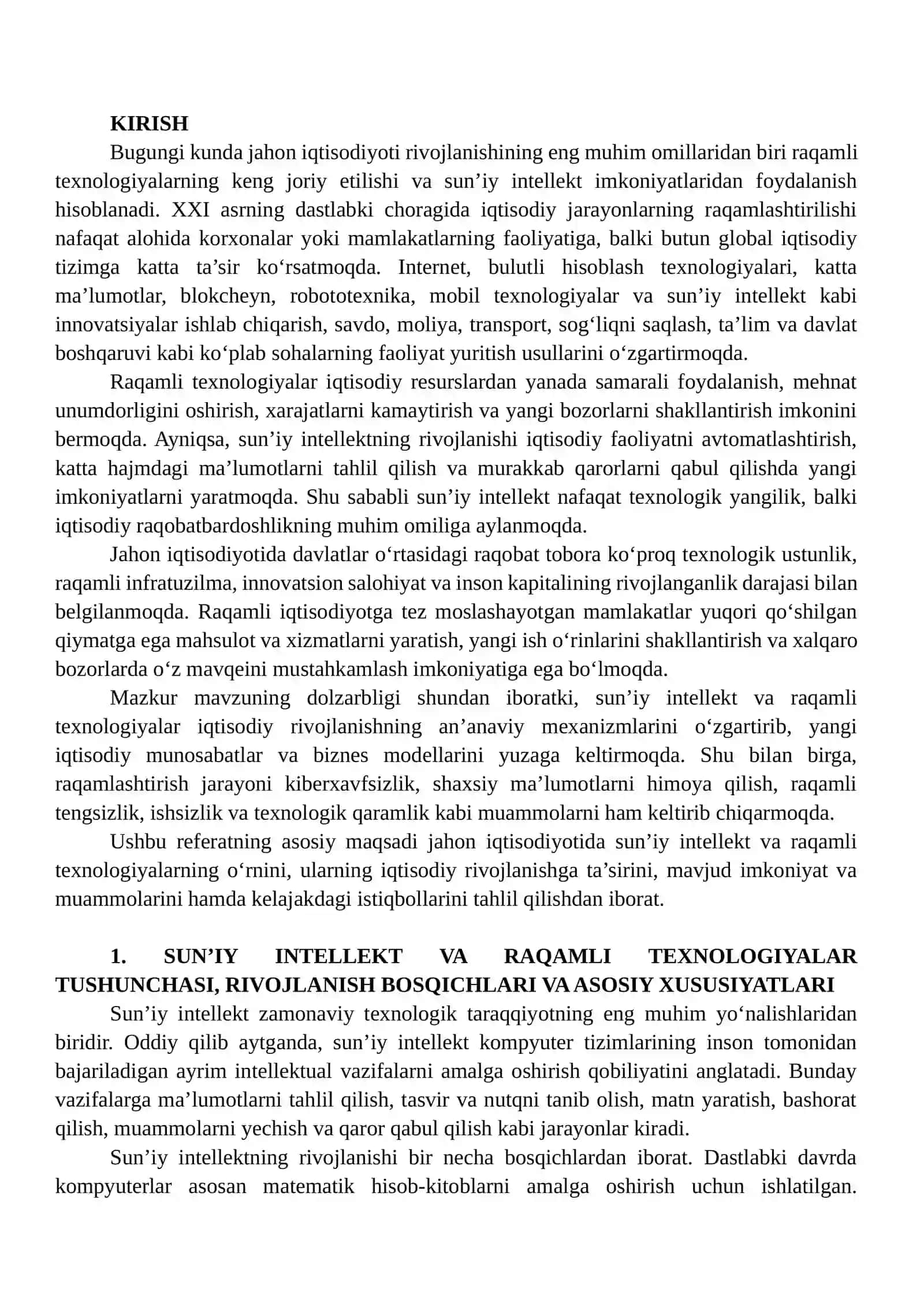 JAHON IQTISODIYOTIDA SUN’IY INTELLEKT VA RAQAMLI TEXNOLOGIYALARNING AHAMIYATI 2