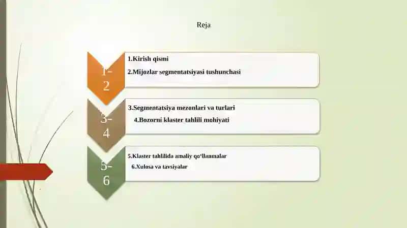 Mijozlar segmentatsiyasi va bozorni klaster tahlili 2