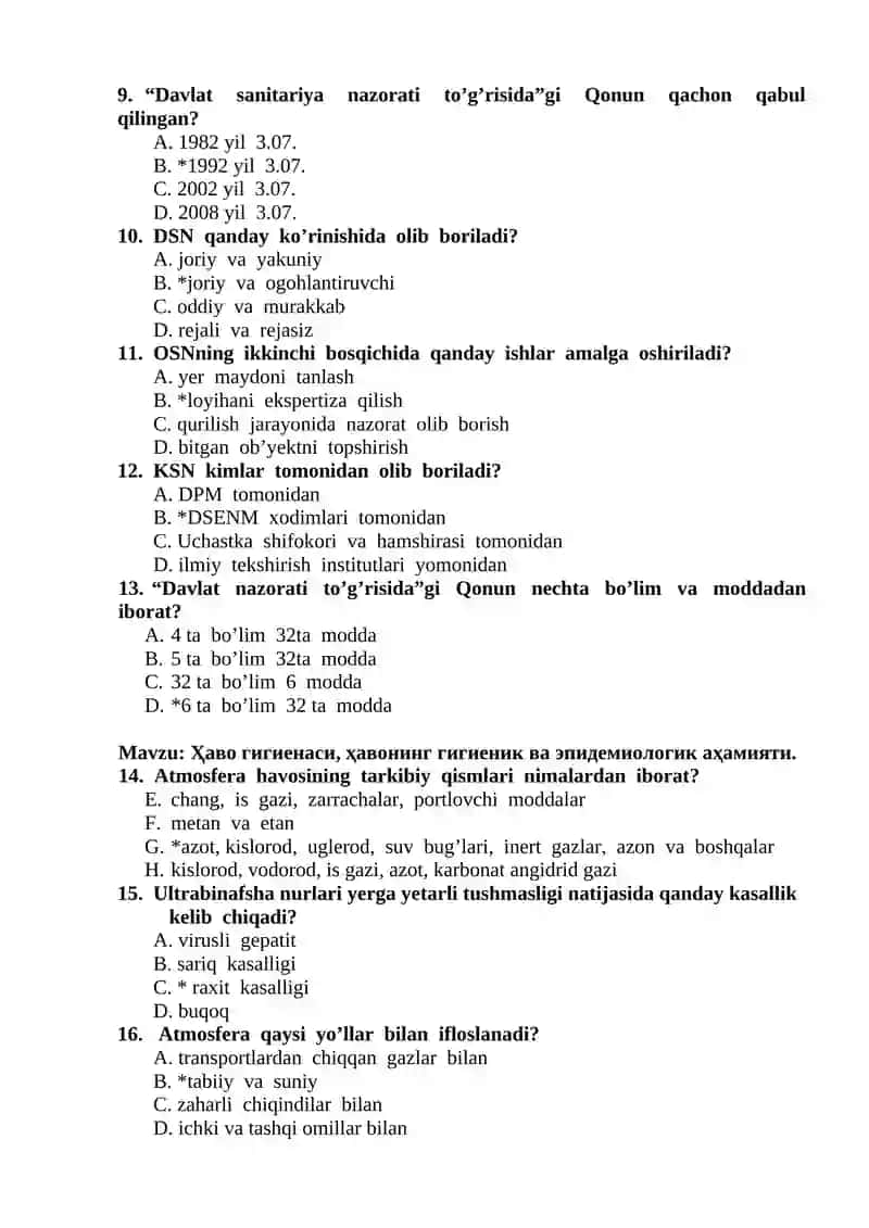 Gigiyena va sanitariya, kommunal gigiyena fanining rivojlanish tarixi 2