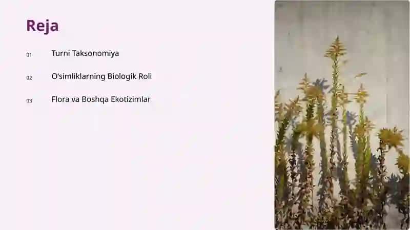 Flora va taksonomiya 2