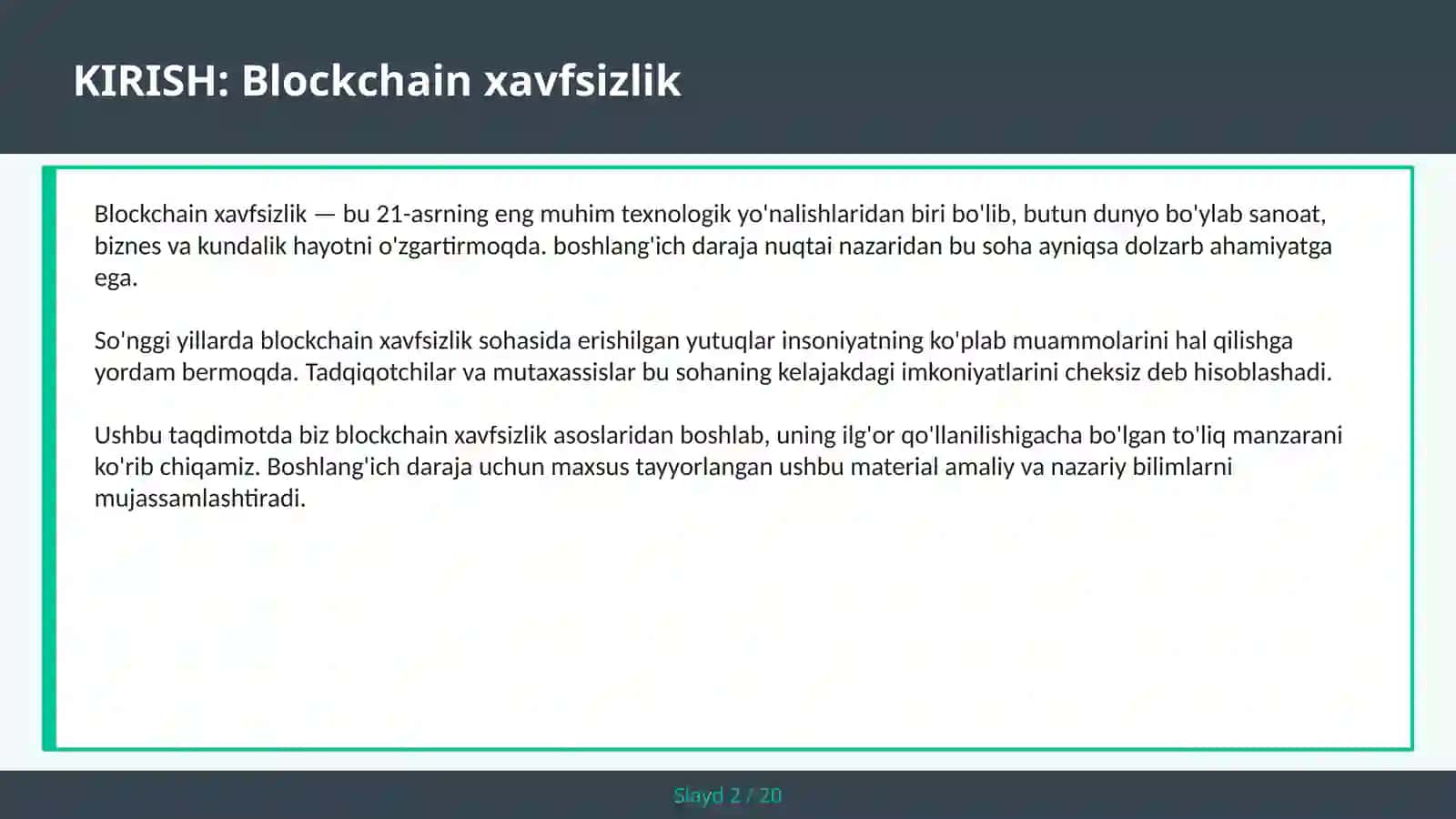 Blockchain xavfsizlik 2